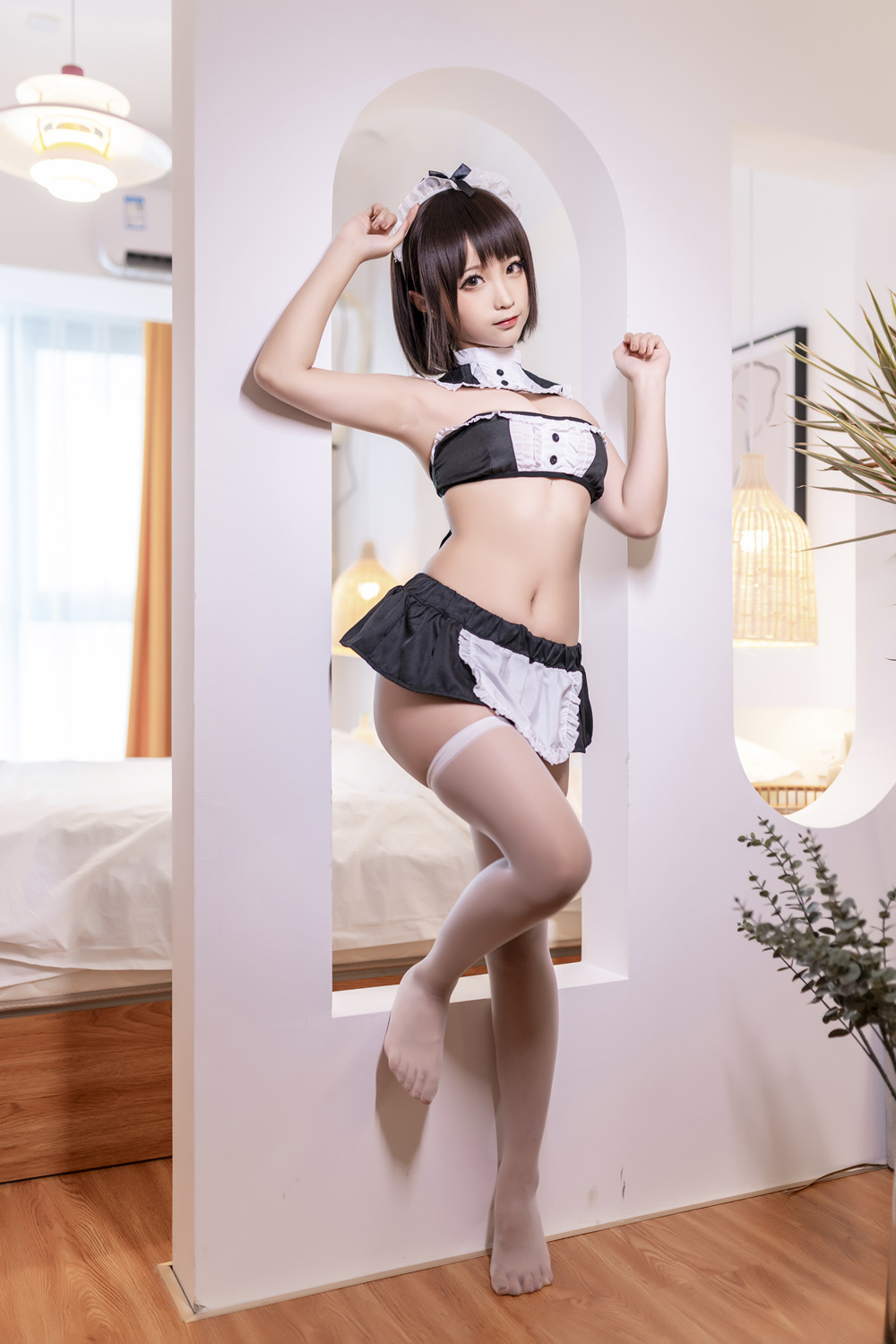 图片[1]-蠢沫沫 真爱版 撩汉女仆 [40P550M]-微密空间-全网最全抖音网红铁粉空间觅圈